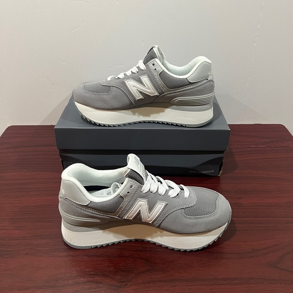 New Balance, 574+, WL574ZSD, Grey & White - Picture 3 of 14